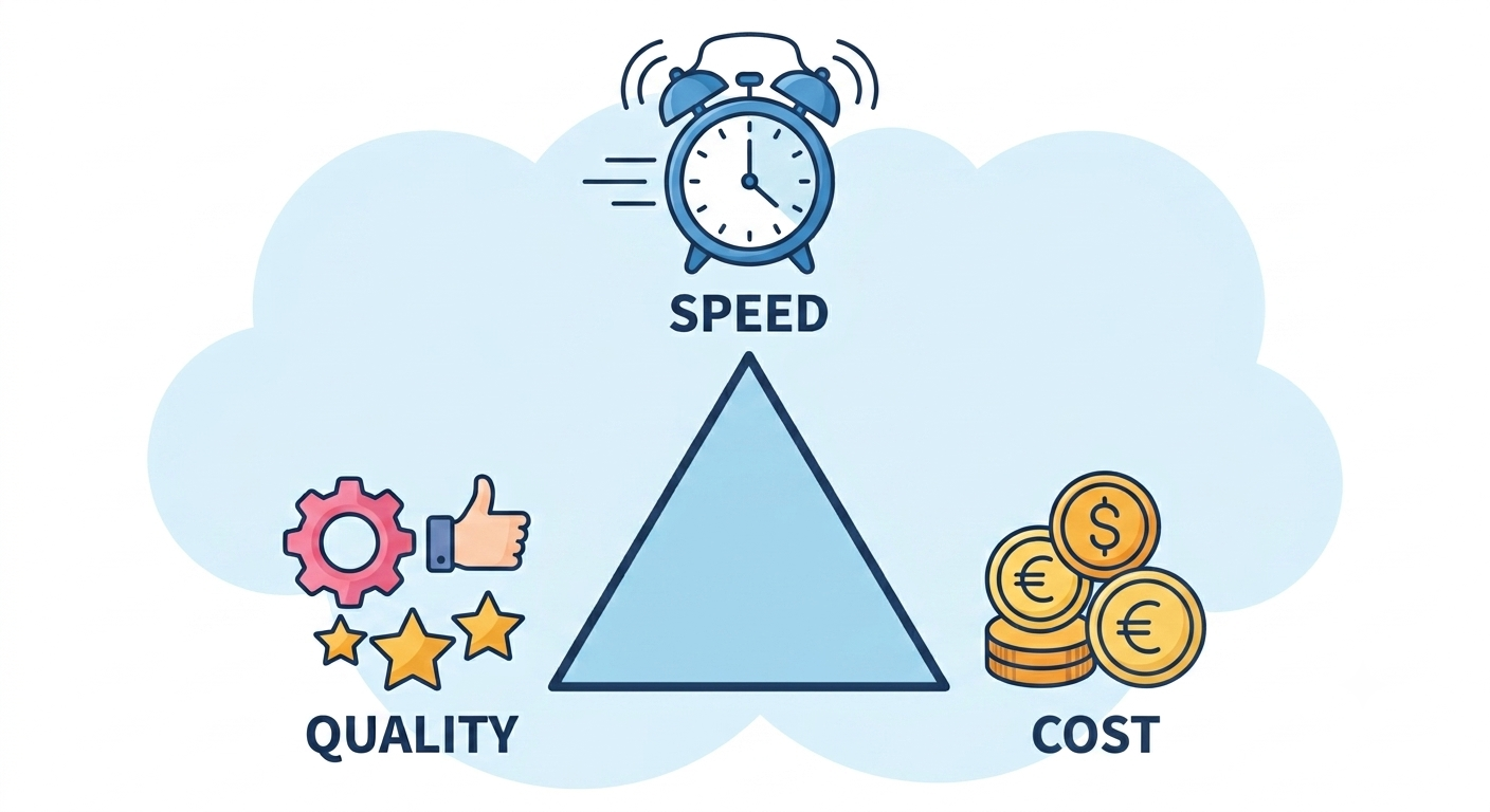 Speed, Price, and Quality Triangle Balance